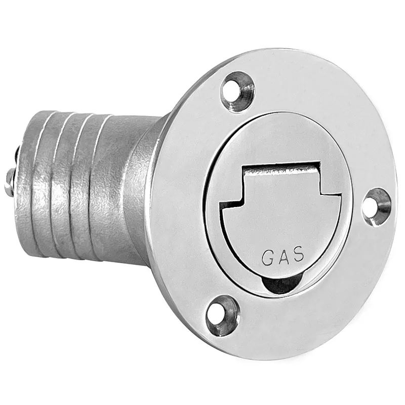 Boat GAS Deck Fill/Filler with Keyless Cap1.5inch 2inch 316 Stainless Steel Hardware Angled Neck for Boat Yacht Caravan