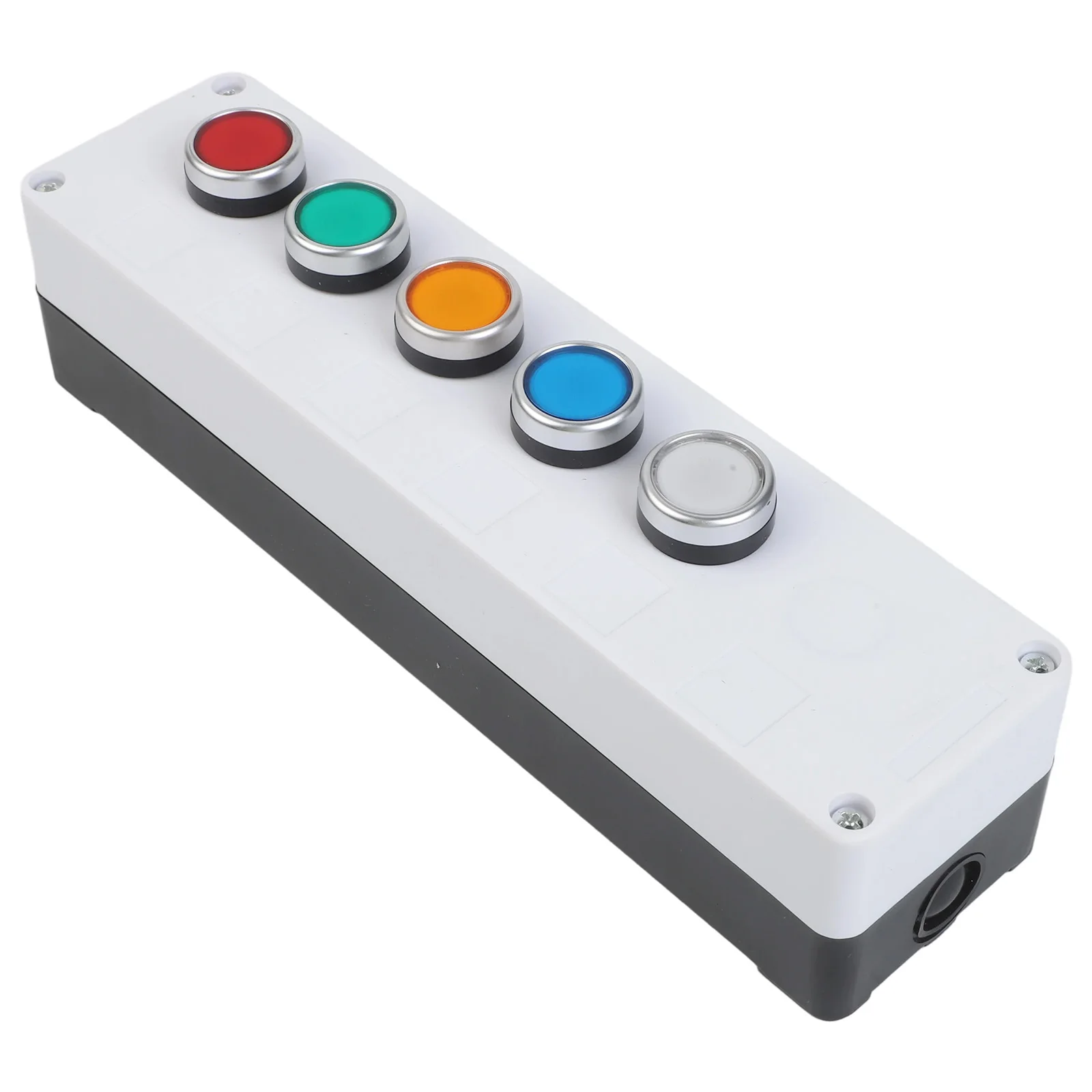 صندوق التحكم في مفتاح زر الضغط 22 مم مع حماية مقاومة للماء IP65، عملية قفل ذاتي وإعادة الضبط ومسامير مضادة للصدأ
