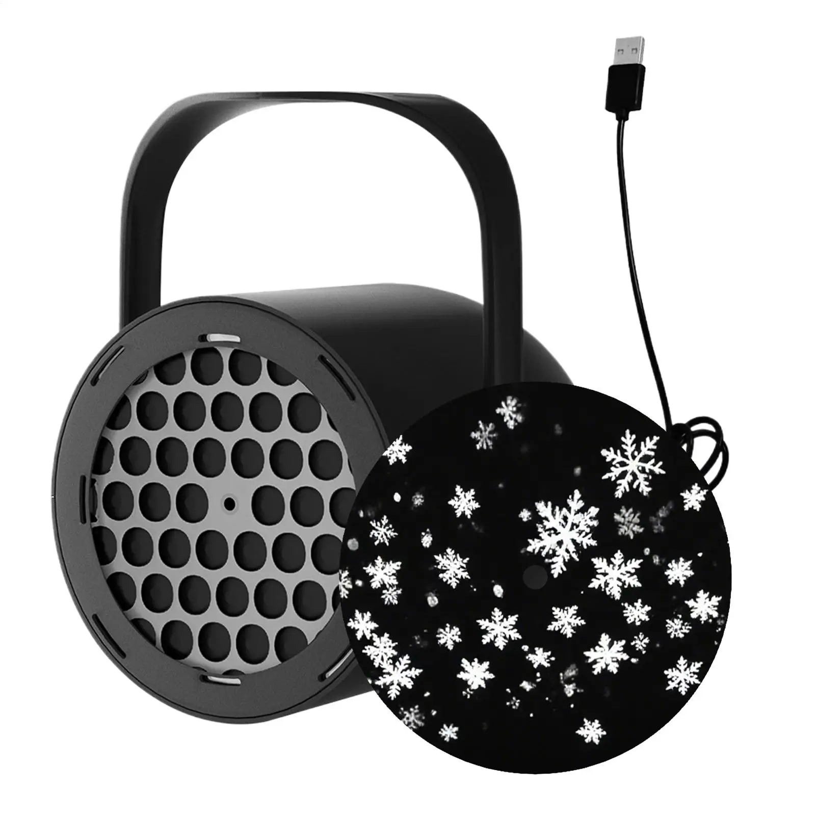 LED هالوين عيد الميلاد نمط ضوء الإسقاط USB حفلة مصباح للزينة اليقطين شبح ندفة الثلج الدورية العارض مصباح