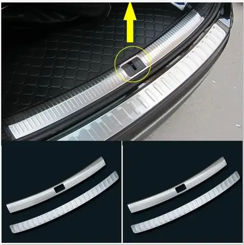 폭스바겐 티구안 mk2 2016 2017 2018용 스테인레스 스틸 자동차 리어 가드 범퍼 프로텍터 트림 커버 폭스바겐 티구안 mk2 2016 2017 2018용 스테인레스 스틸 자동차 리어 가드 범퍼 프로텍터 트림 커버