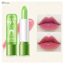 2/3/4pcs New Natural Aloe Temperature Change Color Jelly Lipstick Long Lasting Moistourizing Lip Makeup Lip Balm Lip Gloss