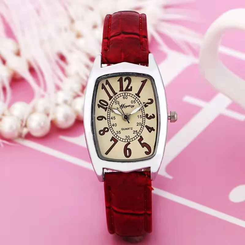 

High quality fashion business high quality women luxury brand steel band quartz watch women red classic luxury clock retro