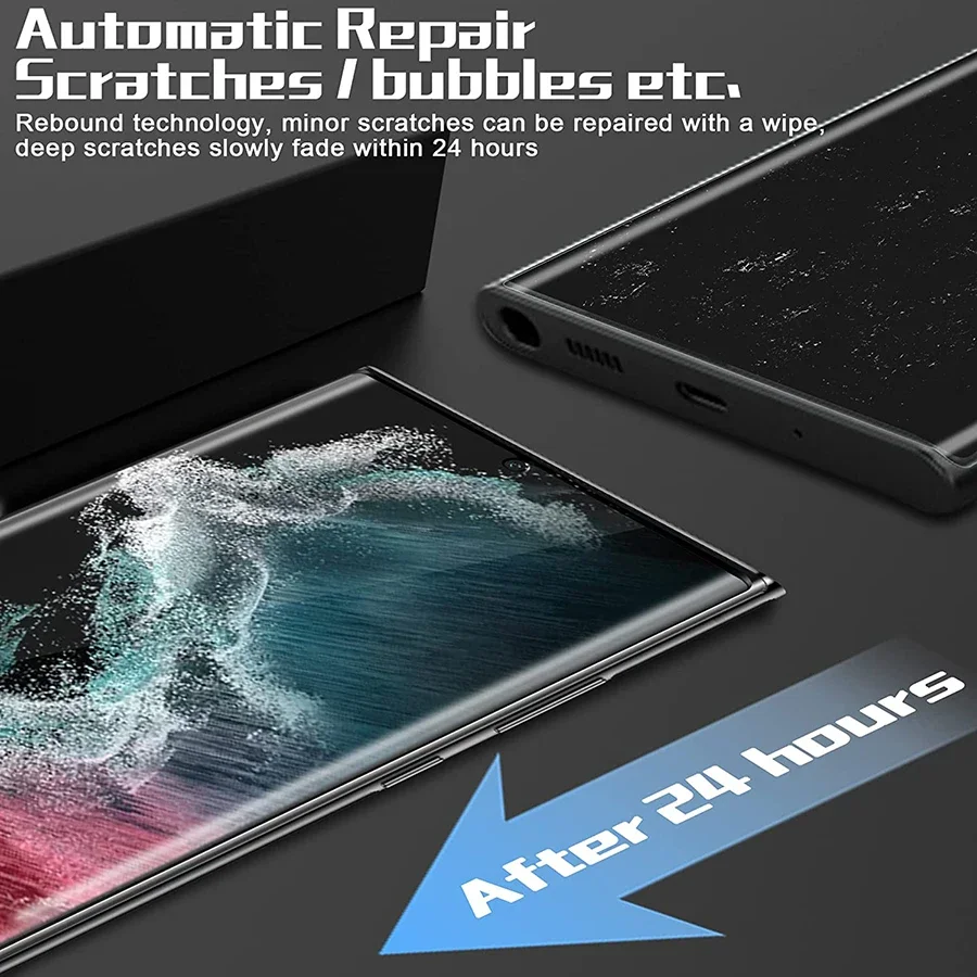 9D Soft Silicone Clear Hydrogel Film For Samsung Galaxy Note 20 Ultra S23+ S23 Ultra A52s A72 A51 A71 A54 TPU Screen Protector