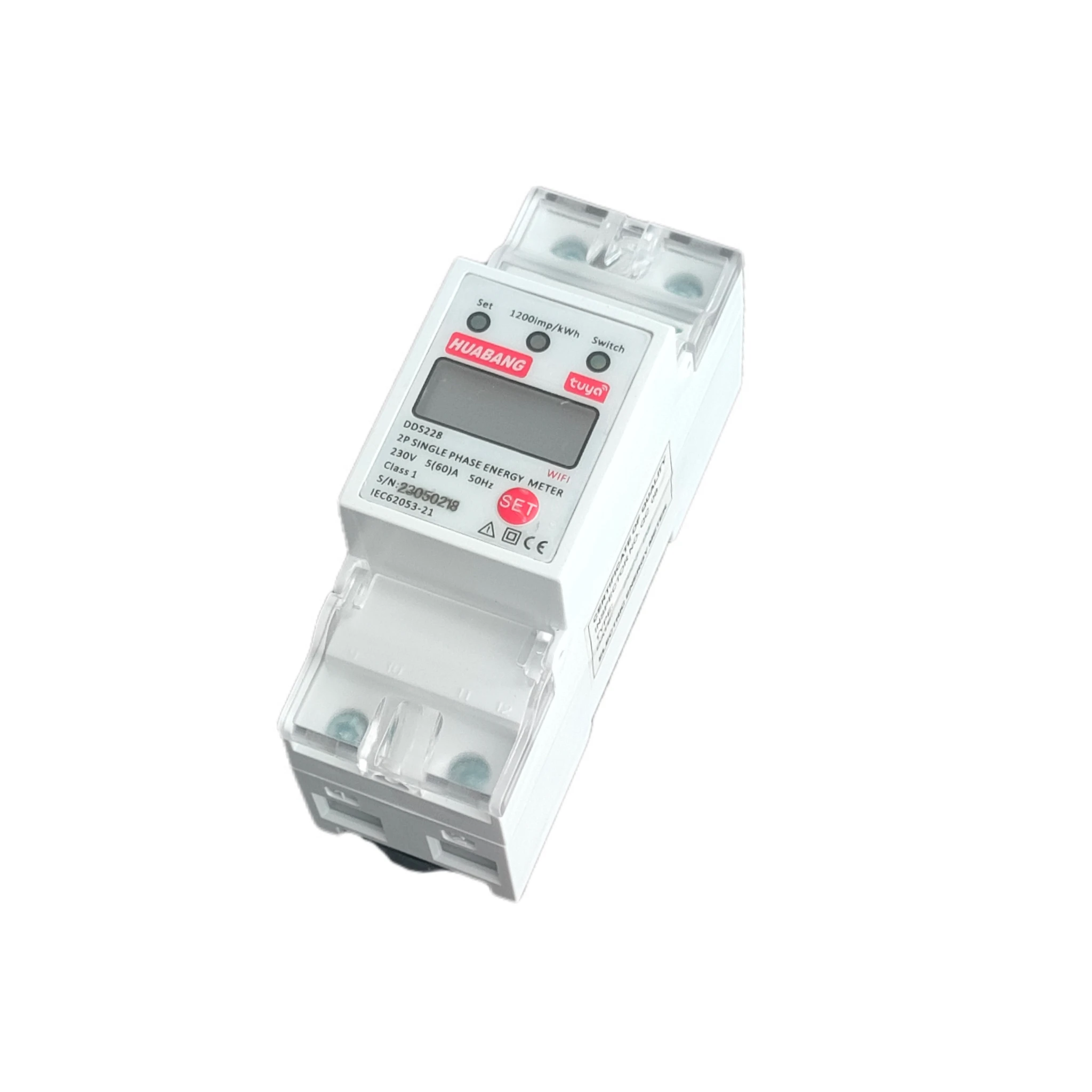 TUYA Wifi Energy Meter Single Phase Din Rail 35mm Wifi Power Meter