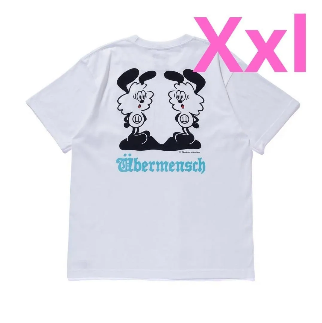 Camiseta VERDY x G-DRAGON Ubermensch FAM VICK branca tamanho XXL