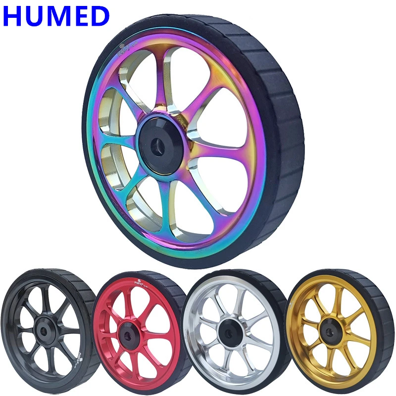 

82mm Folding Bike Easy Wheel For Aluminum Alloy CNC Easywheel Ultralight Steel Bearing Push Wheels Cycling Parts
