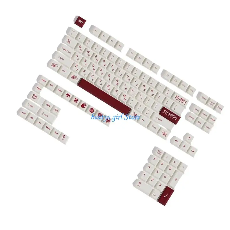 C7AB 125Key Full Set Customized PBT Blood Sacrifice Theme Keycap Dye Sublimations Keycaps for 61 64 75 98 104 108
