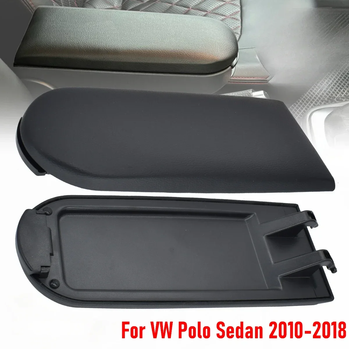 Car Armrest Latch Lid Center Console Cover Cap For Volkswagen VW Polo Sedan 2010 2011 2012 2013 2014 2015 2016 2017 2018