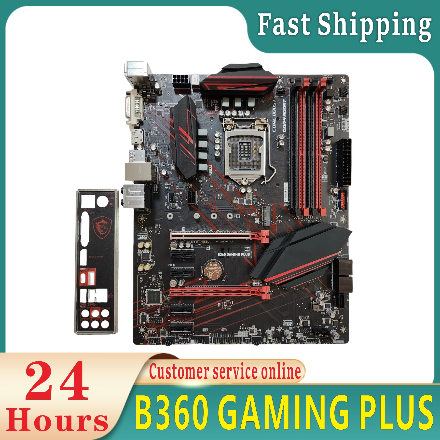 B360 GAMING PLUS 64GB LGA 1151 DDR4 ATX 100% Tested Fully Work