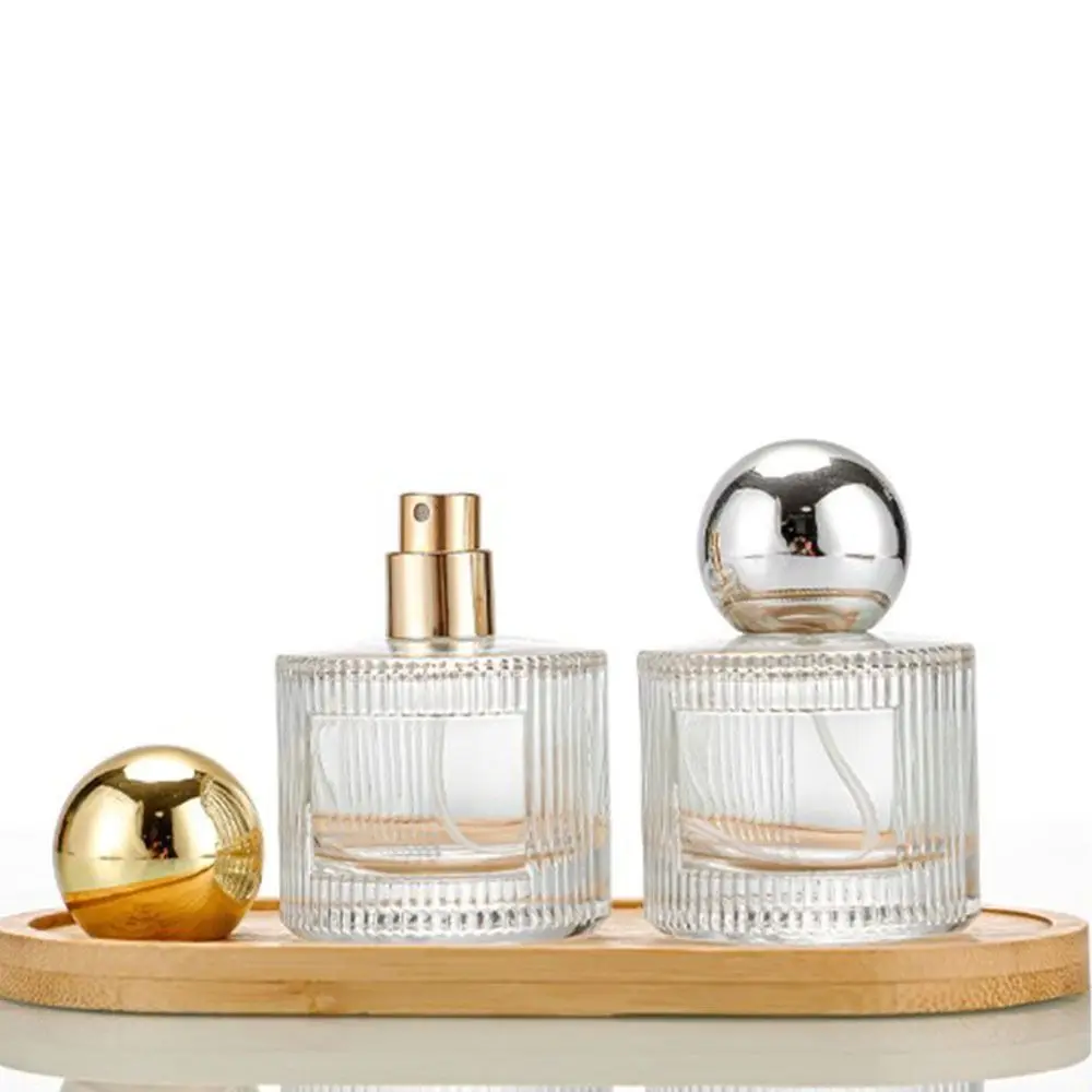 透明なボトル 詰め替え可能なアトマイザー プレス式ガラスボトル ファインミスト 小分け液体スプレー 化粧品容器