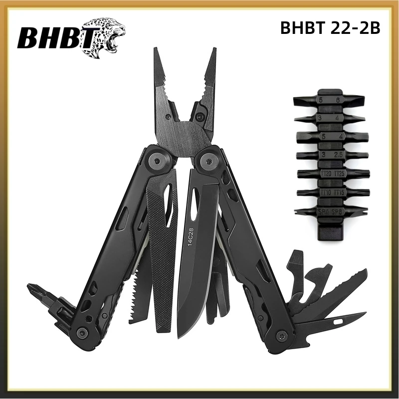 BHBT Multifunctional Folding Knife Pliers Multi Tools EDC Multitools Outdoor Camping Survival Tools With Clip