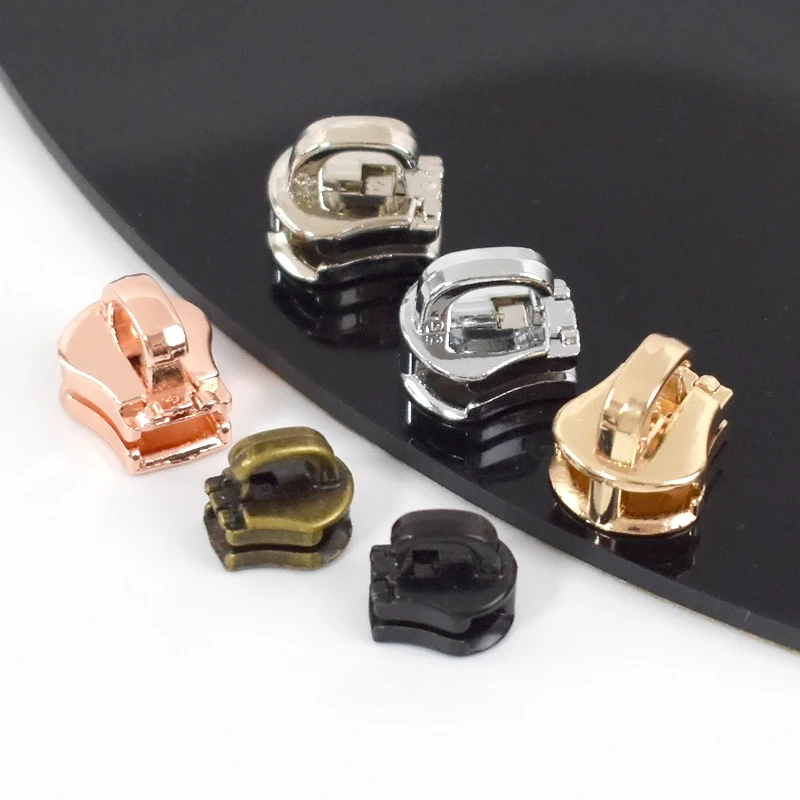 

10-50Pcs 3# 5# 8# 10# Zipper Sliders for Metal Zippers Bag Closure Zip Pulls Luggage Zips Head Repair Kit DIY Sewing Accessories