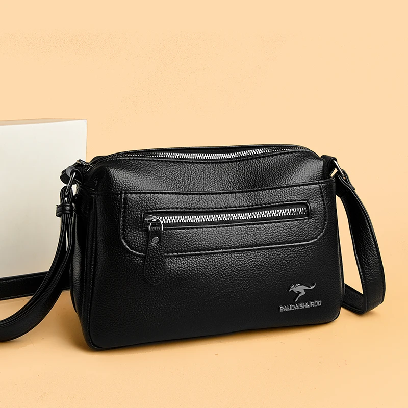 

Новая модная женская сумка через плечо из искусственной кожи, винтажная маленькая сумочка с несколькими карманами, элегантная сумка через плечо для ежедневных поездок на работу