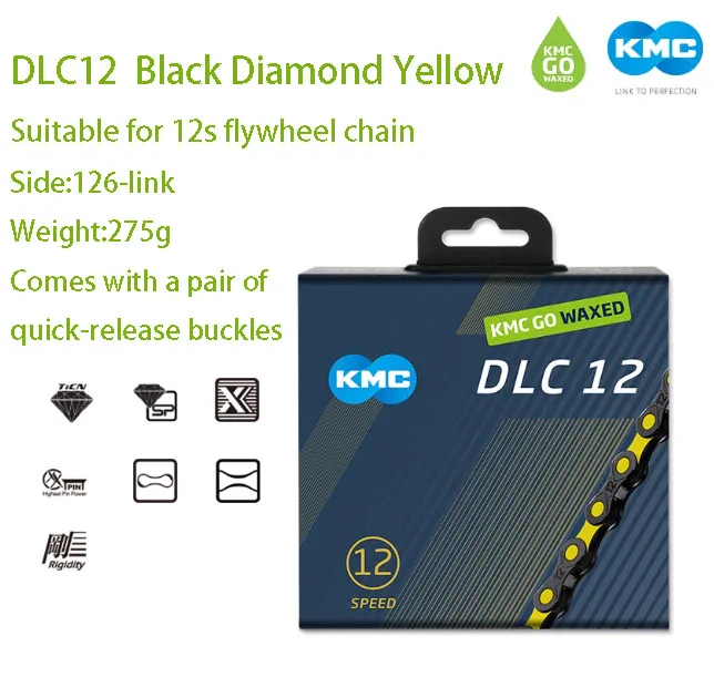 KMC 11\12 Speed Waxed Series Fietsketting Waterdicht en antiaanbaklaag Lichtgewicht semi-holle ketting