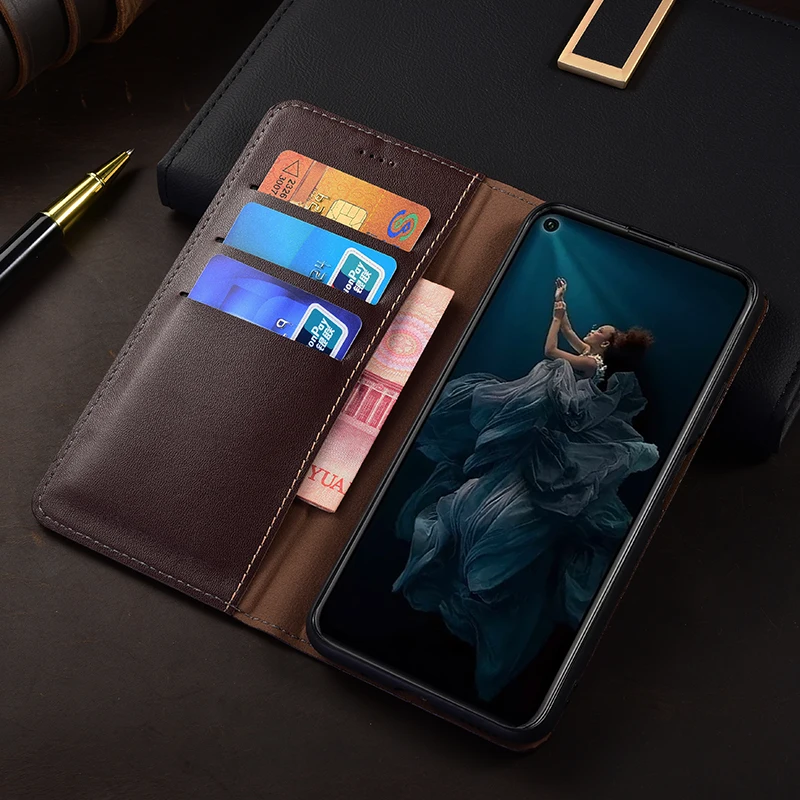 Luxury Wallet Phone Case For Honor Magic 7 6 5 4 3 Pro Plus Lite Ultimate RSR Nappa Leather Cases Flip Cover