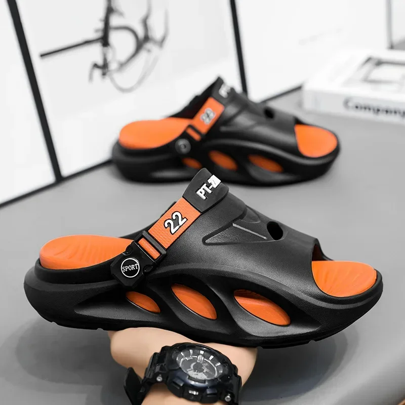 

New Men Slippers Summer Casual EVA Soft-soled Platform Slides Sandals Indoor Outdoor Lightweight Walking Beach Shoes Flip Flops
