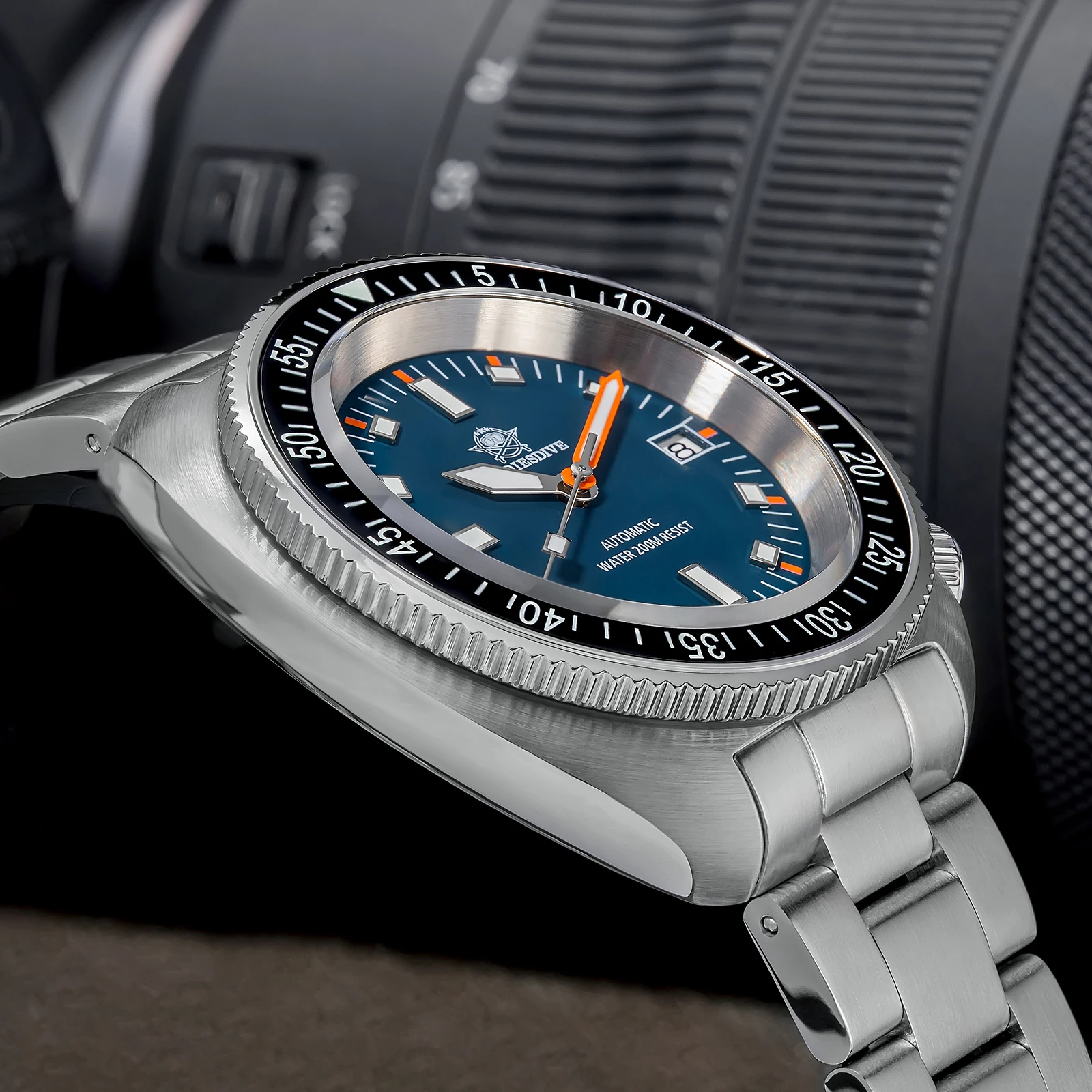 ADDIESDIVE 2025 New AD2081 Watch For Men NH35A Automatic Mechanical Watches Sapphire Glass Blue/Orange/Black Dial Luminous Watch