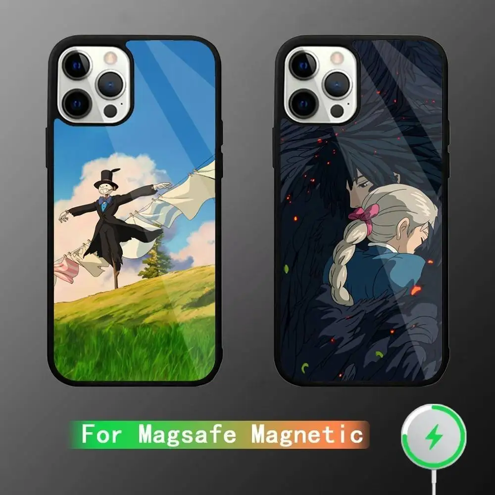 

H-Howls M-Moving C-Castle Phone Case For iPhone 17,16,15,14,13,12,11,Pro,Max,Plus,Mini,SE4,E Magnetic Magsafe Wireless Charging