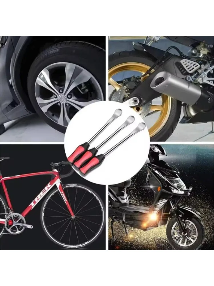 AliExpress NONE JUSTINLAU Tire Changing Tool Kit  Tire Spoon Lever Set with Protectors and Valve Tool  for Motorcycle ATV Car Bike Tire Repair