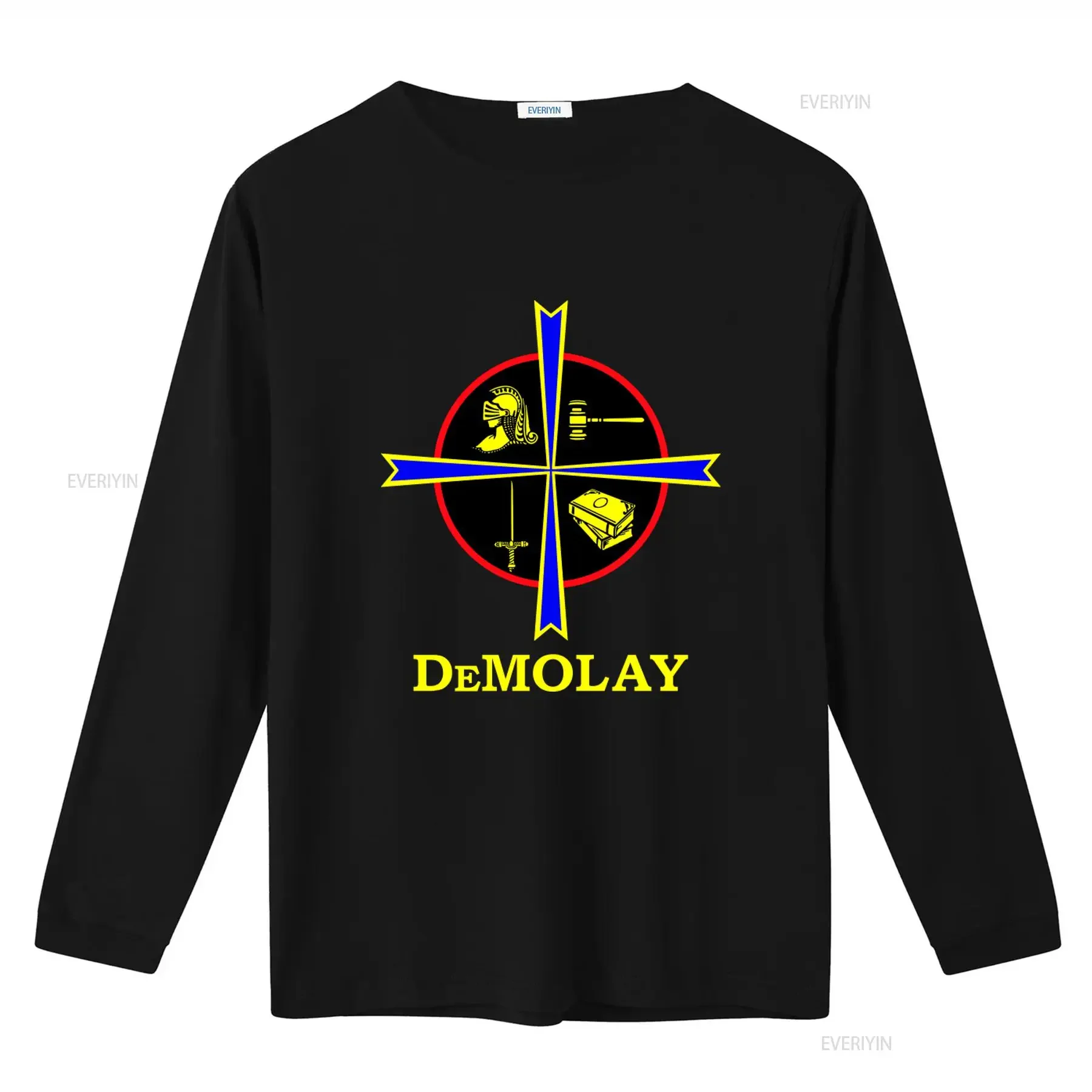 Demolay T Shirt with Cross Helmet Gavel Sword and Money Stack Print Ideal for Youth Leadership Enthusiasts vintage Washed