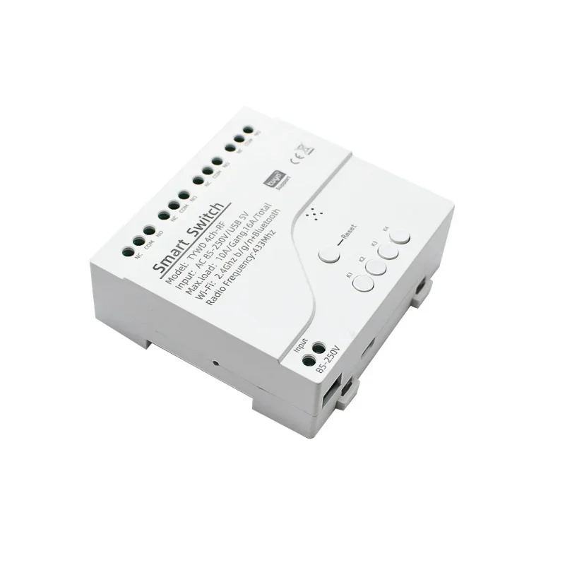 

Smart Wifi Motor Switch Module 85-250V RF 433 Radio Remote Control 4 Channels Inching Relay for Alexa Google Home