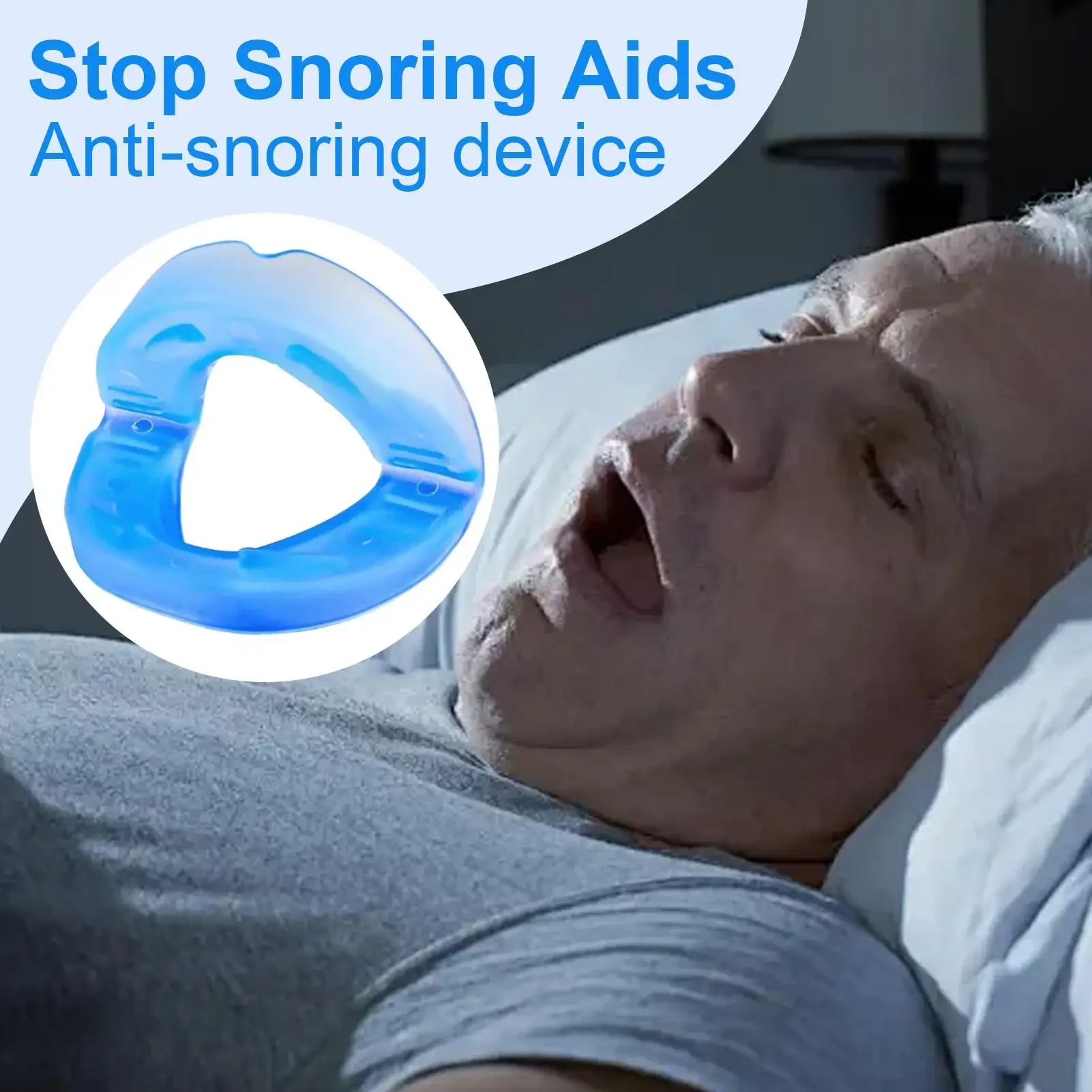 Food Grade Anti Snoring Mouthpiece, Clinically Tested Snore Stopper to Reduce Snoring & Improve Sleep Quality