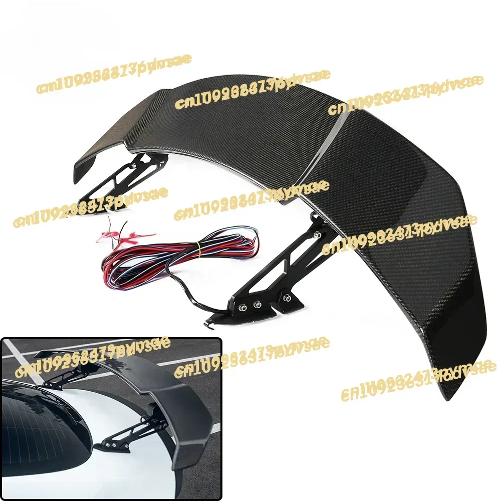 

In Stock Universal Automatic Adjustable Real Carbon Fiber Electric Car Rear Trunk Tail Boot Spoiler for 2017-2024 model 3