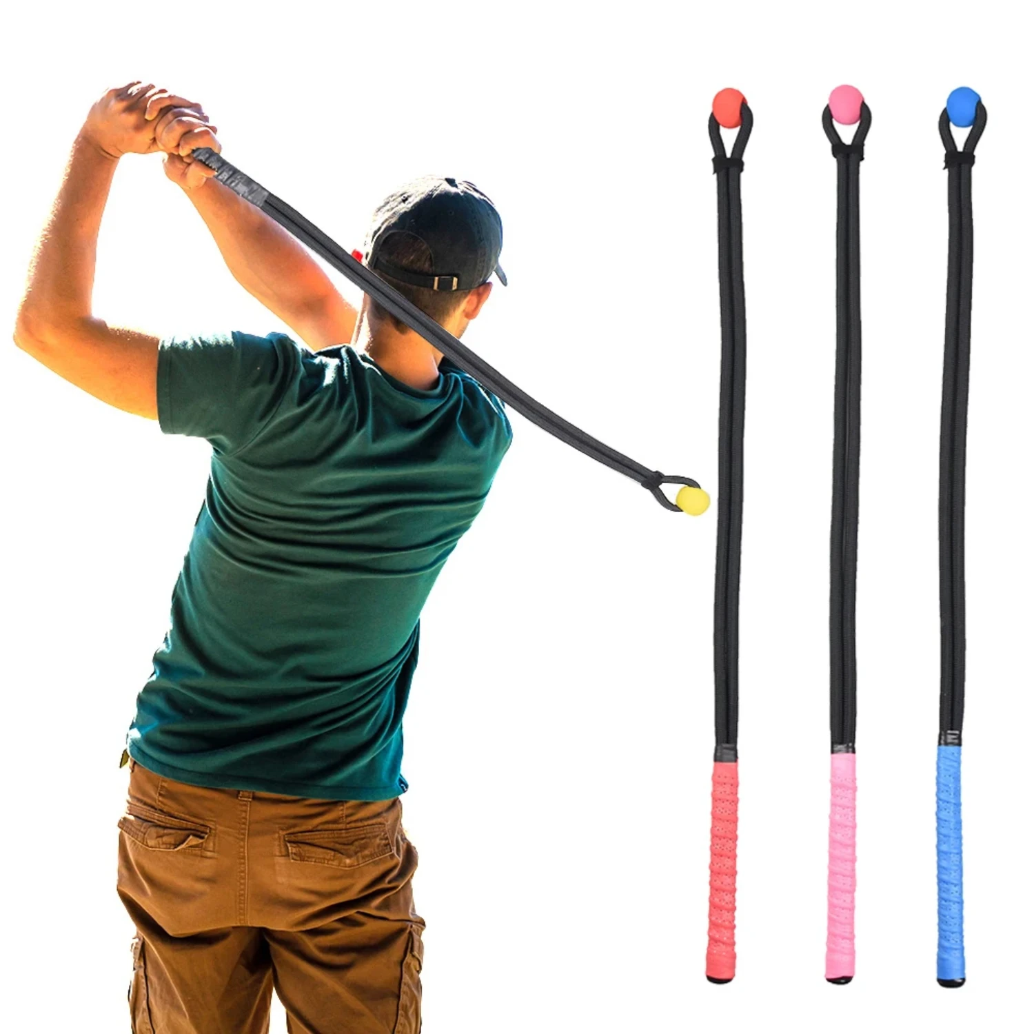 

Golf Swing Training Rope Practicing Beginner Gesture Correction Increase Hitting Distance Golf Swing Trainer Accessories