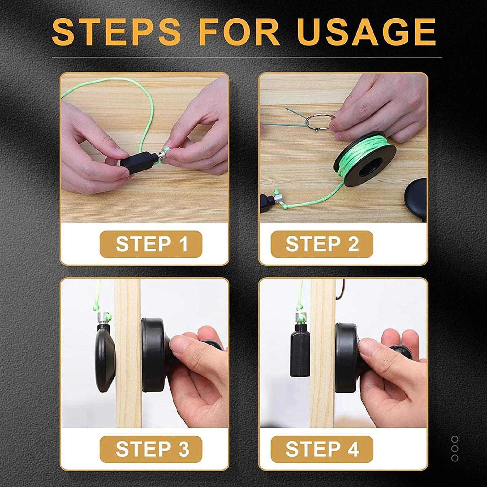 

Wire Magnetic Puller Fishing Tool Cable Stringing in Pipes Walls Floors Compact Electrical Wiremag Kit with Accessories for Men