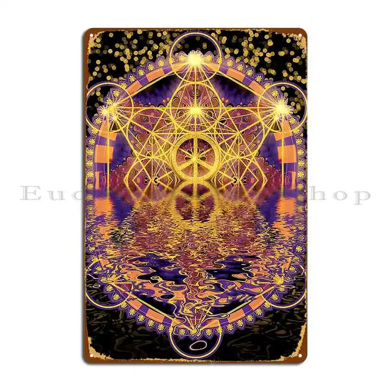 Geometry Peace Reflection Metal Signs Club Plaques Wall Decor Custom Cinema Tin Sign Poster