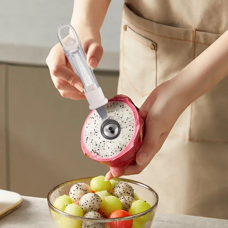 Watermelon Baller Multi-functional Watermelon Digger With Hole Dig Pulp Separator Kitchen Gadget Non-slip Baller Spoon For Fruit