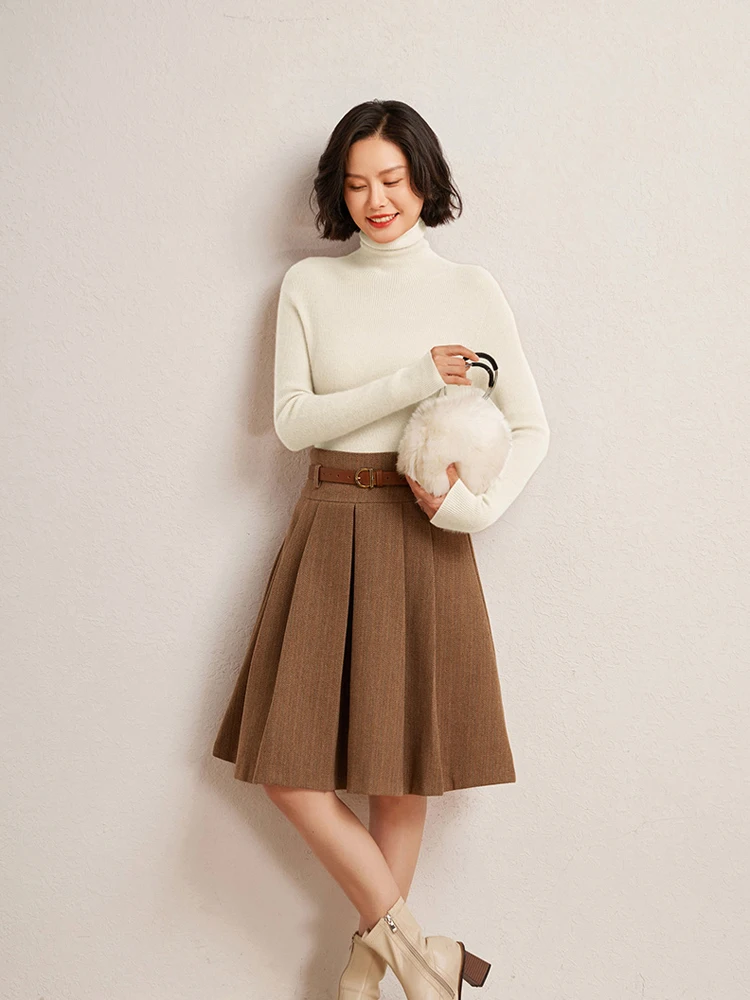 

Women 100% Cashmere Sweaters Turtleneck Long Sleeve Slim Pullovers Simple Basic Cashmere Knitwear Autumn Winter Soft Warm Tops