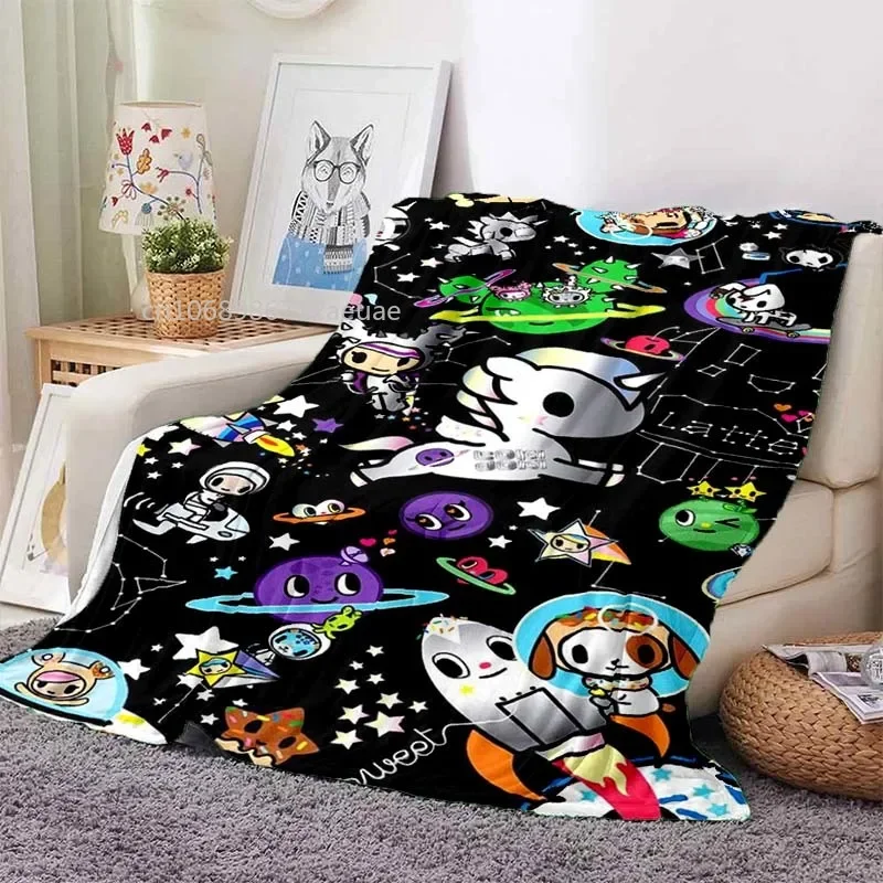 Japanese Style Tokidoki Blanket Anime Fantastic Print Flannel Blankets for Beds Sofas Warm Bed Soft Blanket