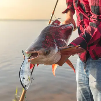 Señuelos de pesca de 178 mm y 82 g con deslizamiento y hundimiento, con bolas de sonajero articuladas y wobblers en el interior, para pesca en ríos y mares. 10 best sales Señuelos deslizantes - №8