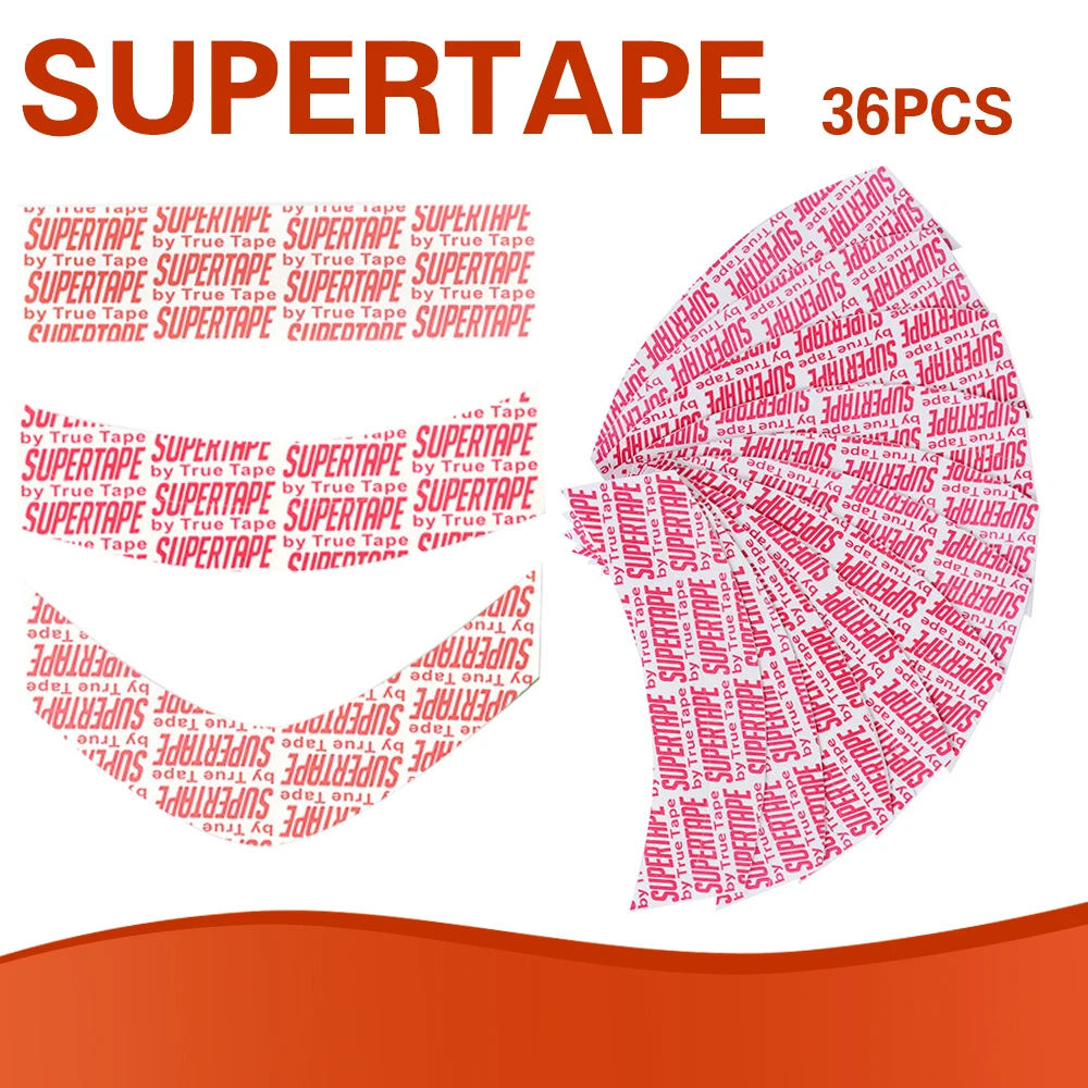 36 قطعة/الوحدة مقاوم للماء Supertape الدانتيل الباروكة الشريط لاصق على الوجهين سوبر الشريط لاستبدال شعر مستعار الدانتيل
