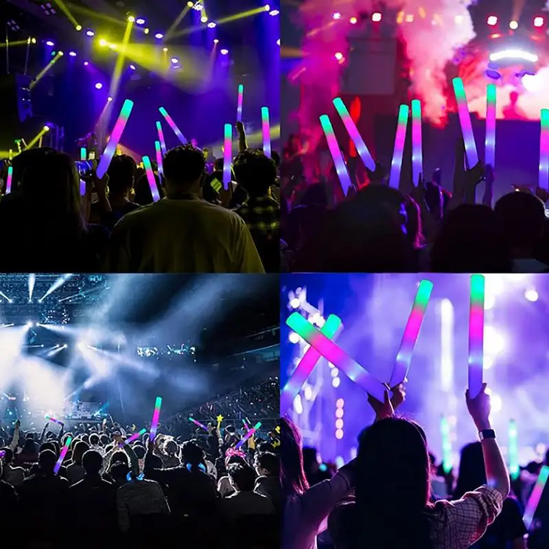10/15ชิ้น/ล็อต Sticks สำหรับงานแต่งงานวันเกิดที่มีสีสัน3กระพริบโฟมไฟ LED Stick LED Party Supplies