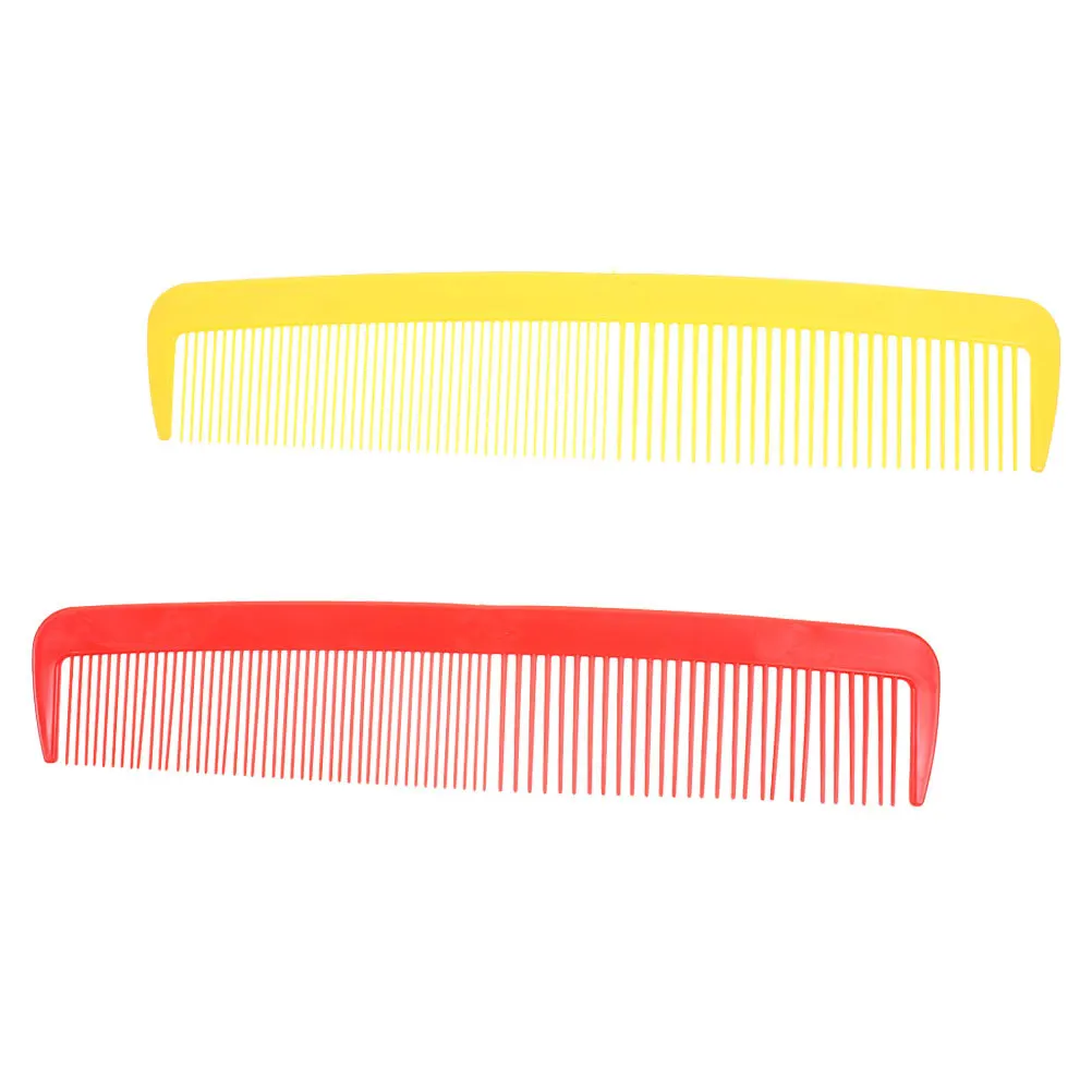 

2Pcs Giant Big Comb Prop Jumbo Plastic Comb Comedy Costume Clown Party Performance Oversized Photo Prop Red Yellow