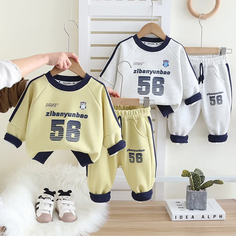 Boys Clothes Sets Spring Autumn 2025 Children Sweatshirts Tops Pants 2pcs Sports Suit For Baby Tracksuits Kids T-shirts Outfits