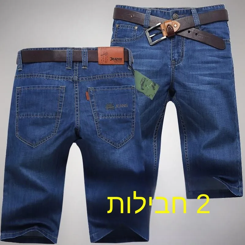 

Summer Men's Casual Thin Denim Shorts Loose Fit Five-Seven Inch Length Straight Leg Jeans Youth Fashion Urban Style Cotton