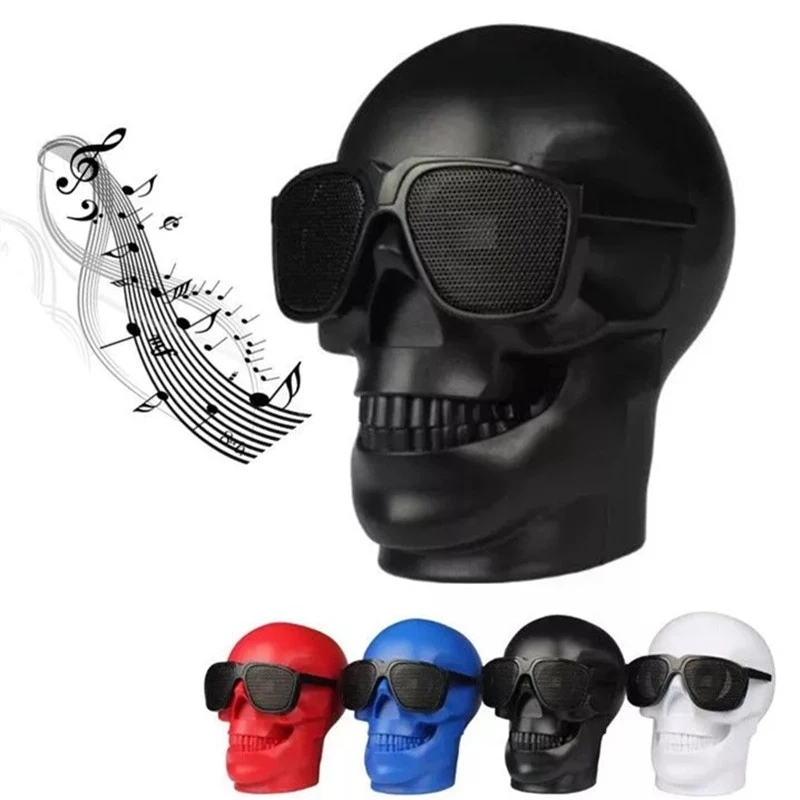 Wireless Bluetooth Speaker Skull Speaker Subwoofer Multipurpose Subwoofer Portable Loud Speaker NFC TF Card Player Home Stereo