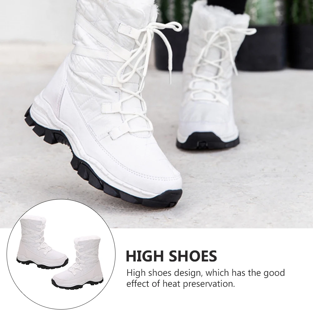 

Женские зимние ботинки, теплая хлопковая обувь, женская зимняя обувь средней высоты в европейском и американском стиле для
