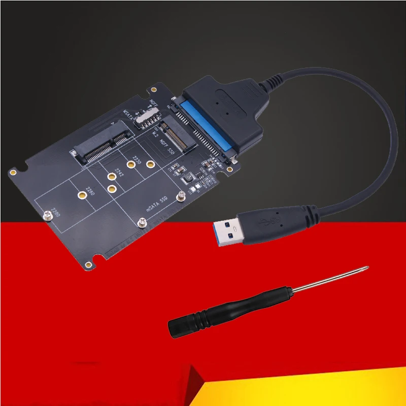 

M2 USB Adapter M.2 NGFF to SATA Adapter MSATA To USB SATA 3.0 Converter External mSATA m.2 NGFF to SATA3 USB Adapter Riser Board