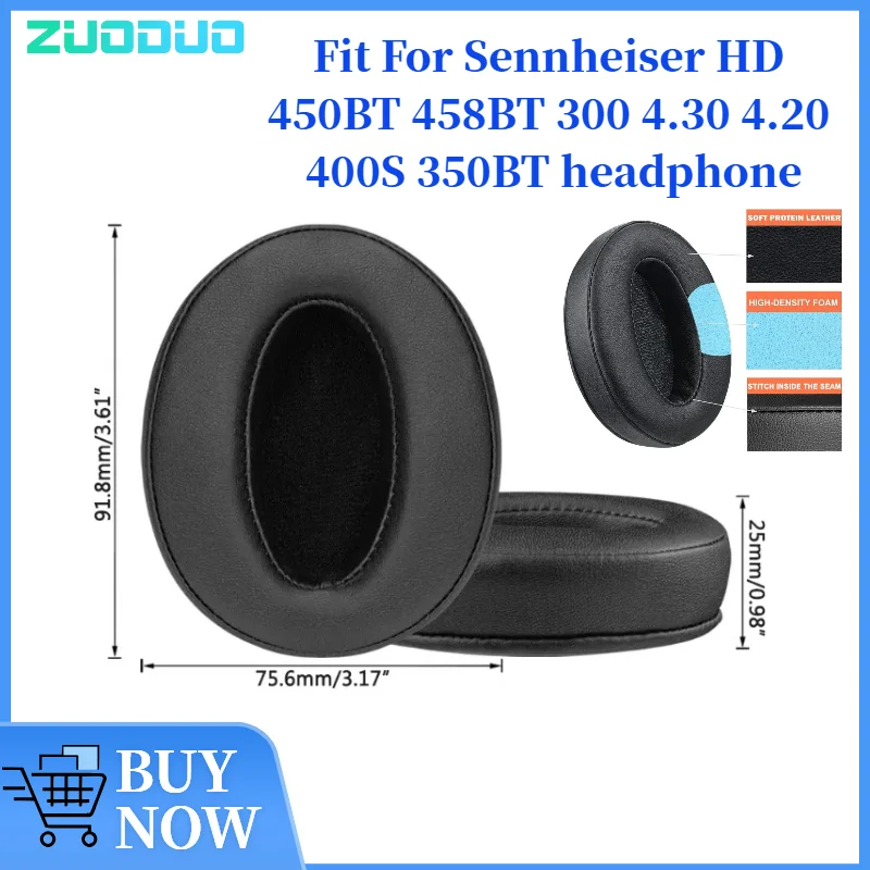

Replacement Ear pads for Sennheiser HD 450BT 458BT 300 4.30 4.20 400S 350BT Headphones Ear Cushions Earpads headset Earmuff ZUOD