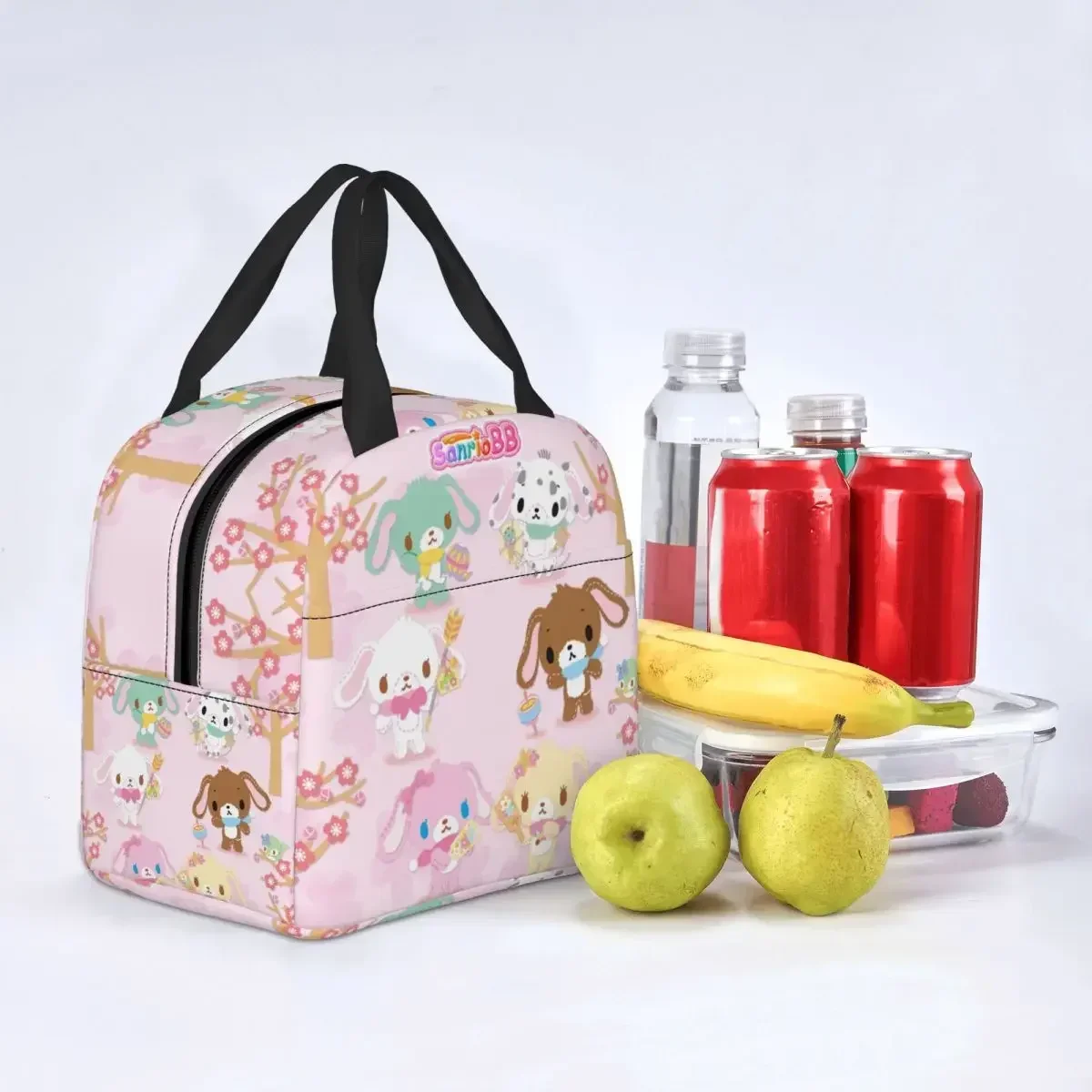 2023 New Cute Bunny sugarconiglietti Lunch Box Anime giapponese Cooler Thermal Food Insulated Lunch Bag School Children Student