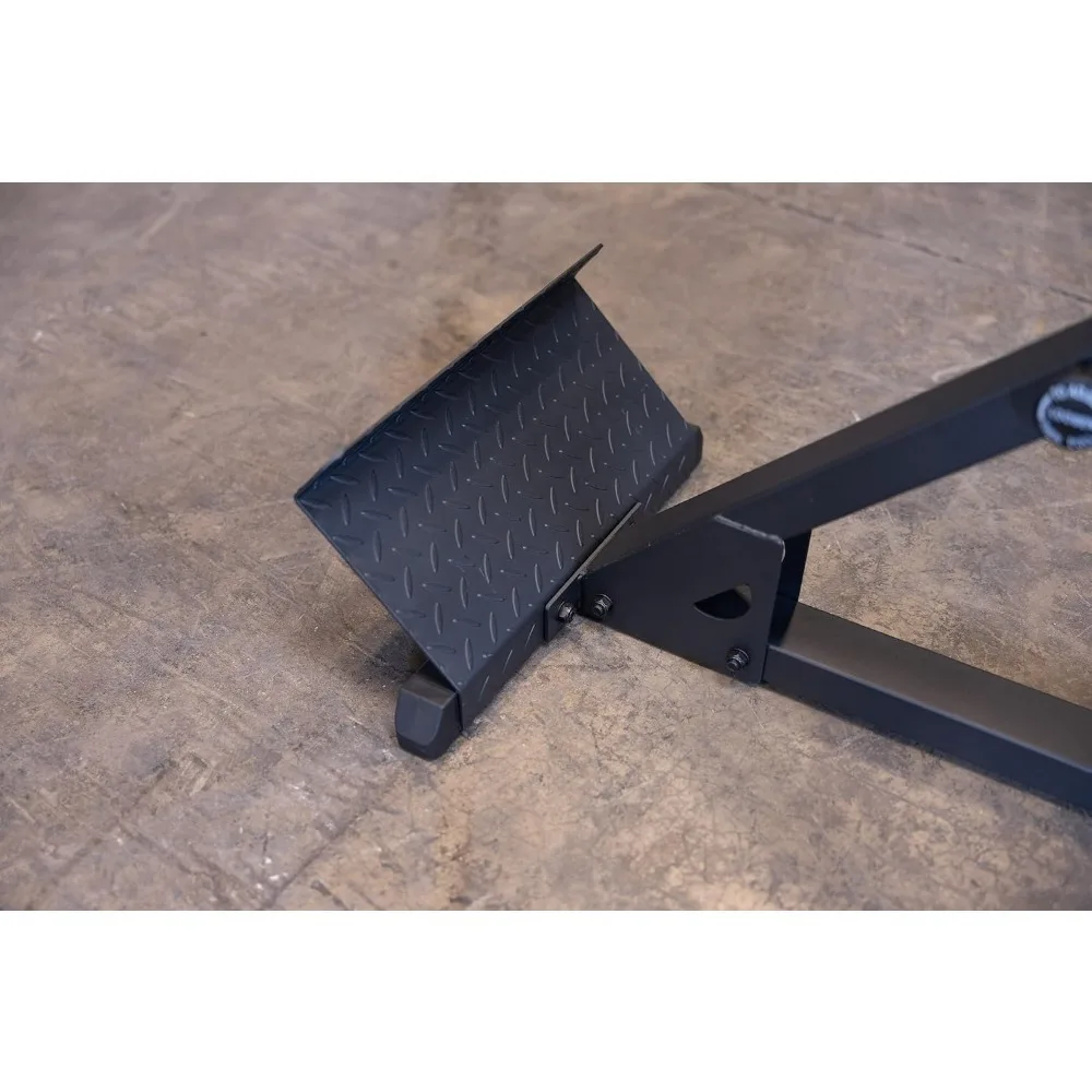 حار بيع! مقعد Hyperextension أسود بزاوية 45 درجة، آلة تمرين الظهر والبطن قابلة للتعديل مع وسادات دعم سميكة للمنزل #5