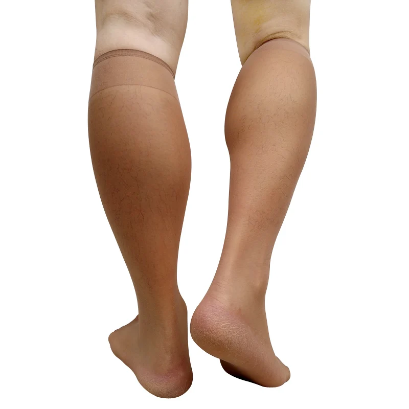 Мужские прозрачные носки до колена, ультратонкие сексуальные чулки, нижнее белье, мужские деловые формальные носки, длинные летние носки-трубы