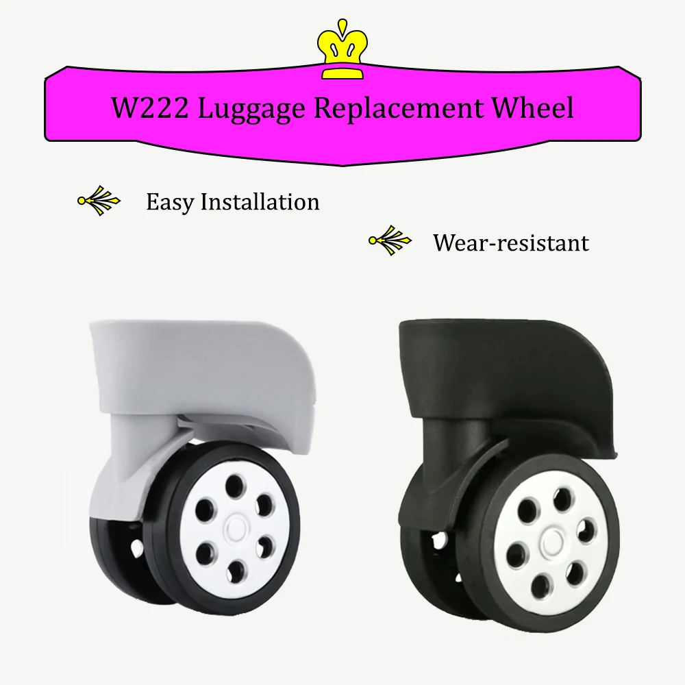 W222 Suitcase Accessories Silent Universal Wheel Suitcase Pulley Universal Wheel Customs Box Luggage Leather Case Repair Pulley