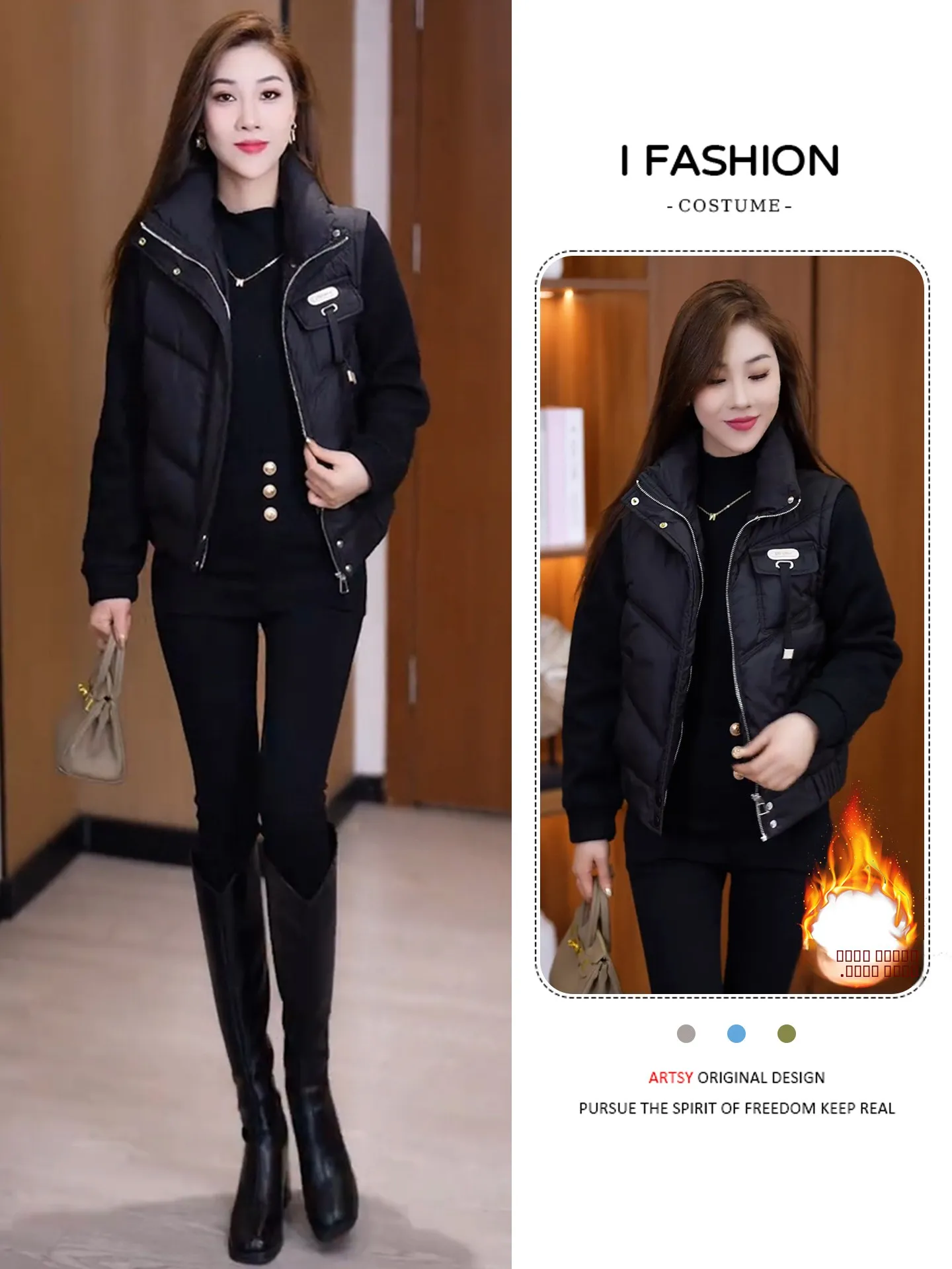 

Женская утепленная куртка из пэчворка на хлопковой подкладке, осенне-зимняя, новая, теплая верхняя одежда, корейский стиль, свободный крой