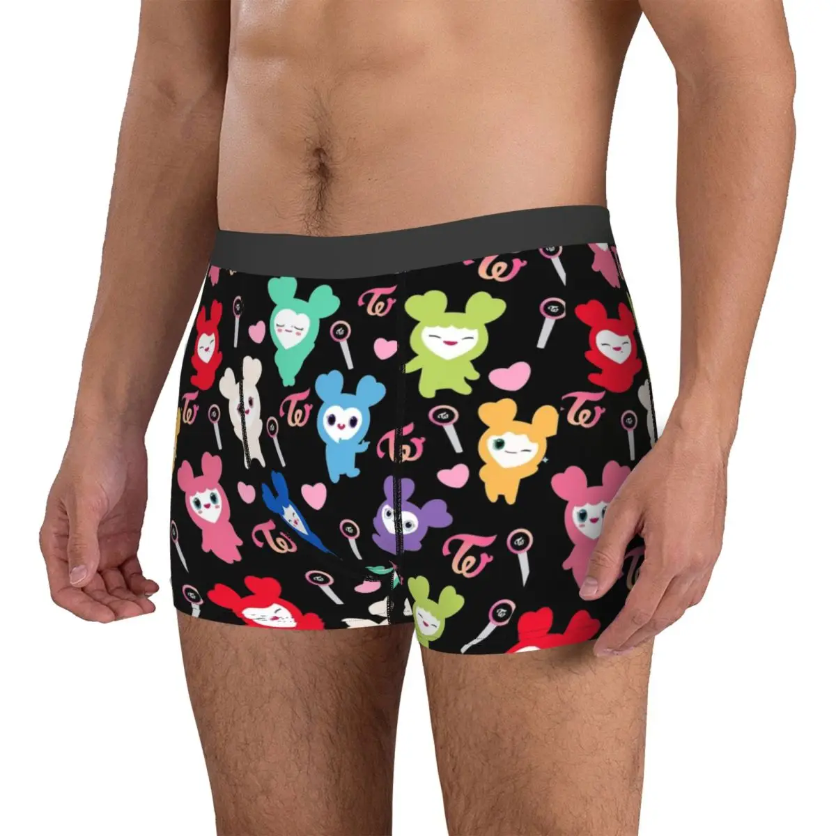 Men's Kpop Twice Lovely Cartoon Underwear Humor Boxer Shorts Panties Male Mid Waist Underpants - view 4
