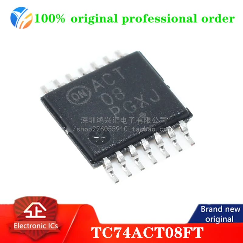 100% original 74ACT08MTCX AND Gate 4-Element 2-IN CMOS 14-Pin TSSOP T/R